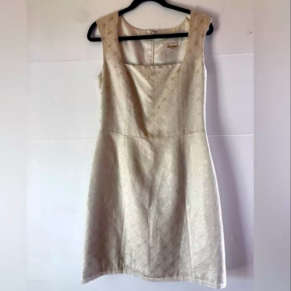 Tracy Reese women’s 10 sheath dress metallic party career pinup 90’s preppy date